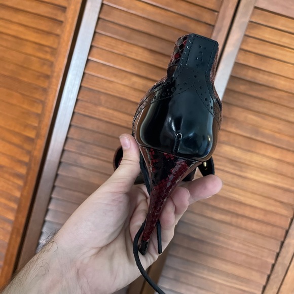 39.5 BURBERRY Westmarsh Snakeskin & Leather heels - Picture 8 of 11